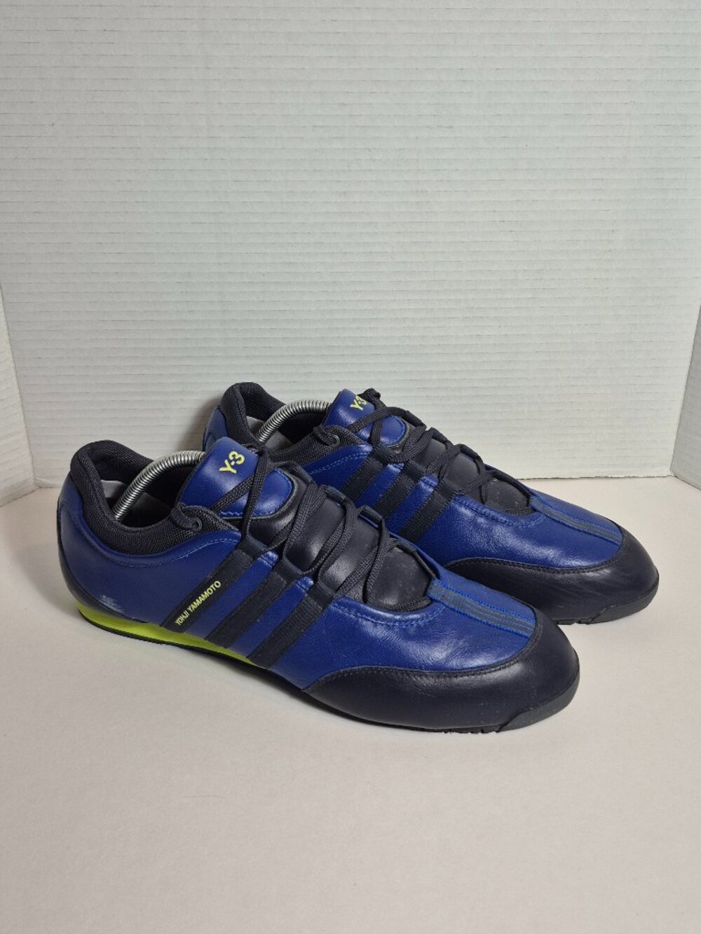 Y-3 Yohji Yamamoto Adidas Blue Black Yellow Sneakers Shoes Men's Size 11